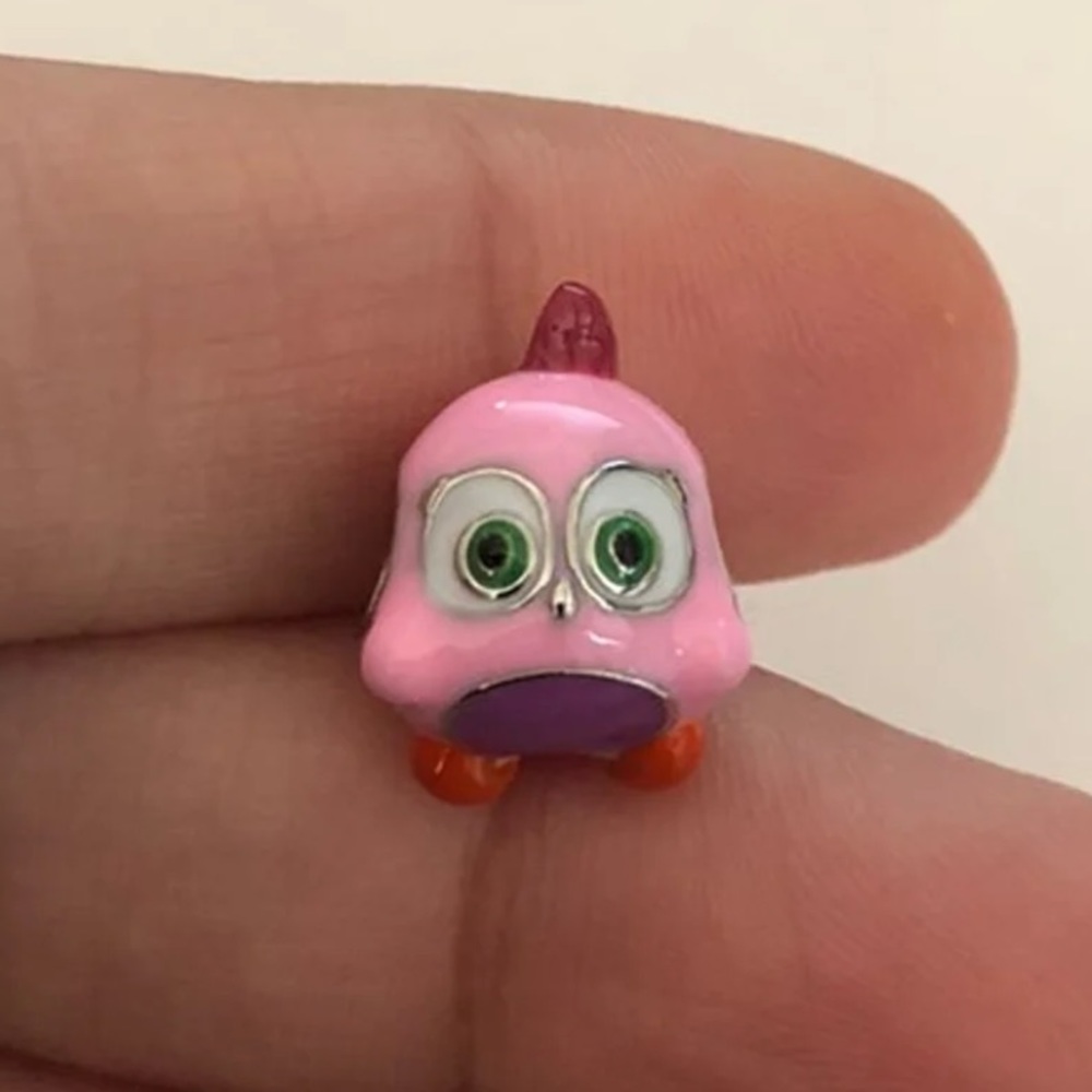 Zoe Angry Birds Hatchlings Pink and Purple Bird Charm